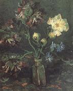 Vincent Van Gogh Vase with Myosotis and Peonies USA oil painting reproduction